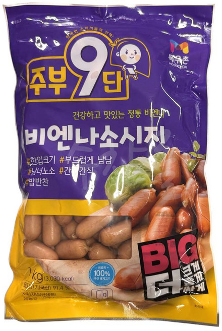 목우촌 BIG 주부9단 비엔나소시지, 1kg, 1개