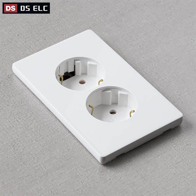 DOSEL 도셀 D2 화이트 매입 노출 2구 콘센트, 1개