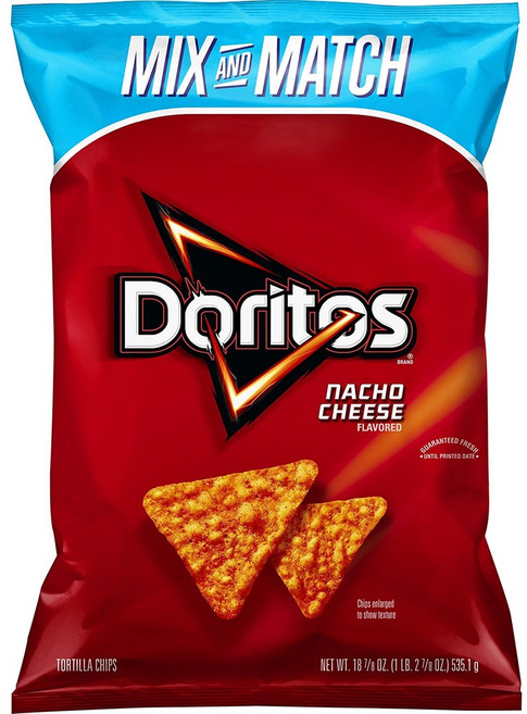[미국직배송]프리토레이 도리토스 나초 치즈 {초대용량} Frito-Lay Doritos Nacho Cheese, 250.9g, 1개