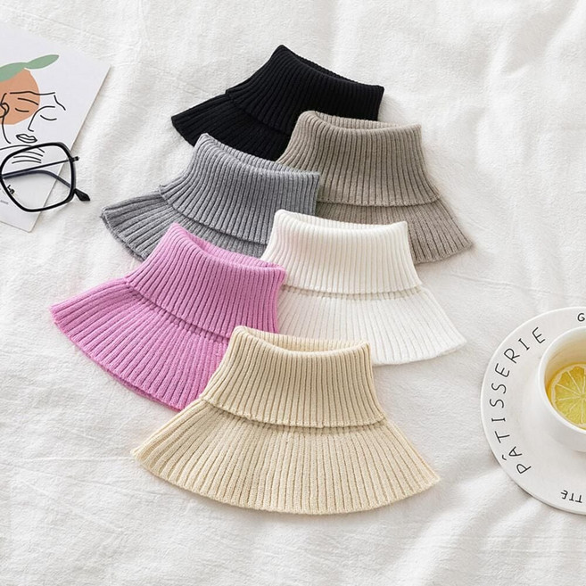 간절기 겨울착용 신축성좋은 얇은 니트 페이크 목폴라넥워머 목만 있는 목토시