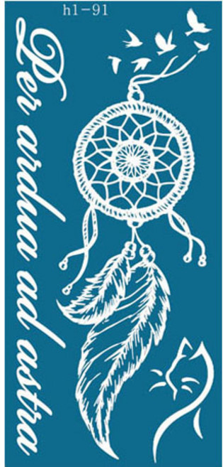 재사용가능 헤나타투 셀프헤나도안, 1개, h1-91