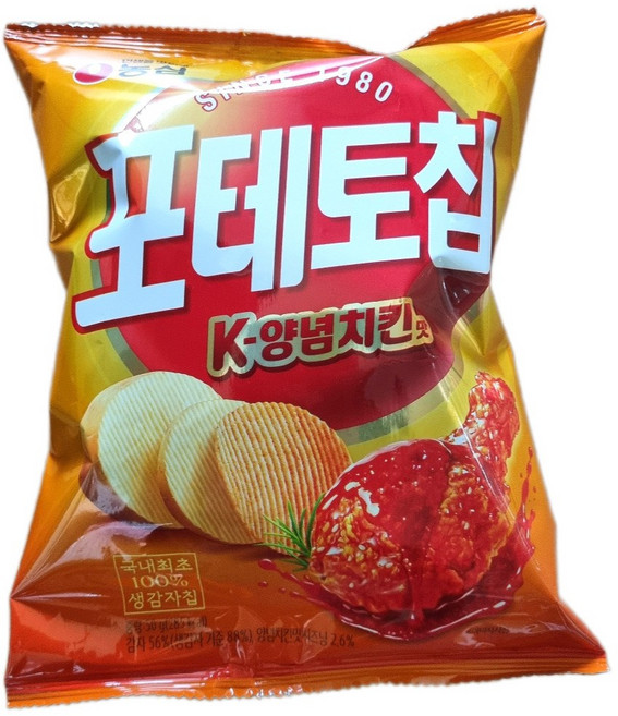 농심 포테토칩 K-양념치킨맛, 28개, 50g