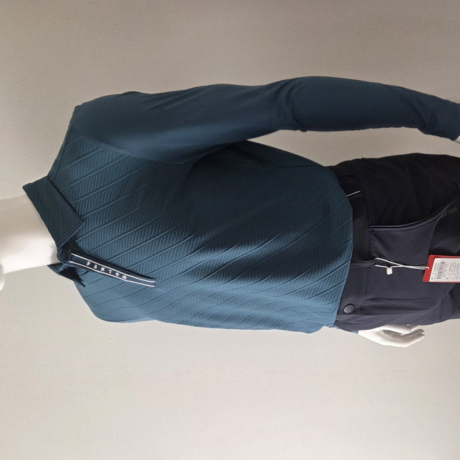 팬텀골프 양말증정 봄 남자 사선 자가드 앞마이 시보리 포인트 쿨링 소매 냉감 카라 긴팔 티셔츠 / 211D4TH201 일산뉴코아