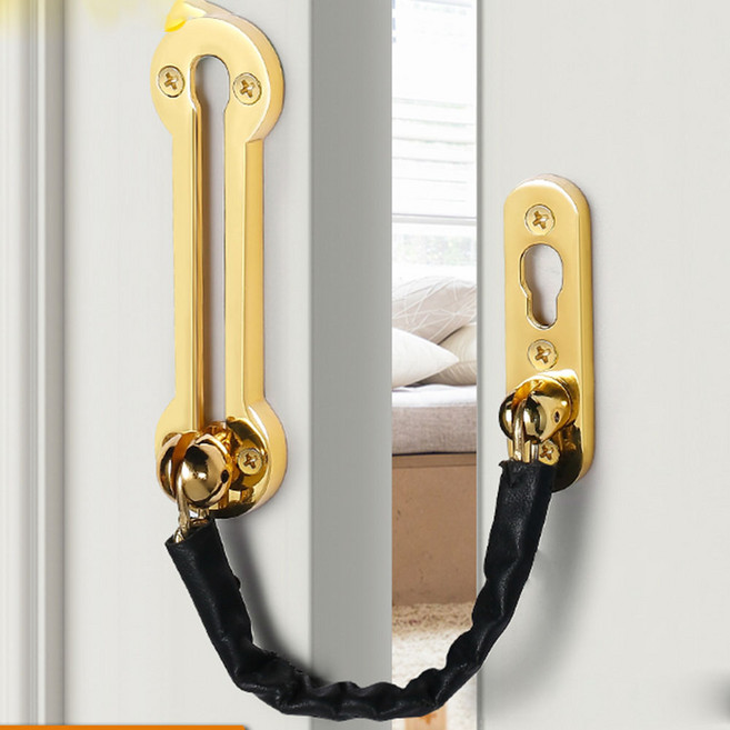 체인 잠금장치 현관문 안전고리 현관 쇠사슬 문고리 걸쇠 체인형 도어 자물쇠, 1개