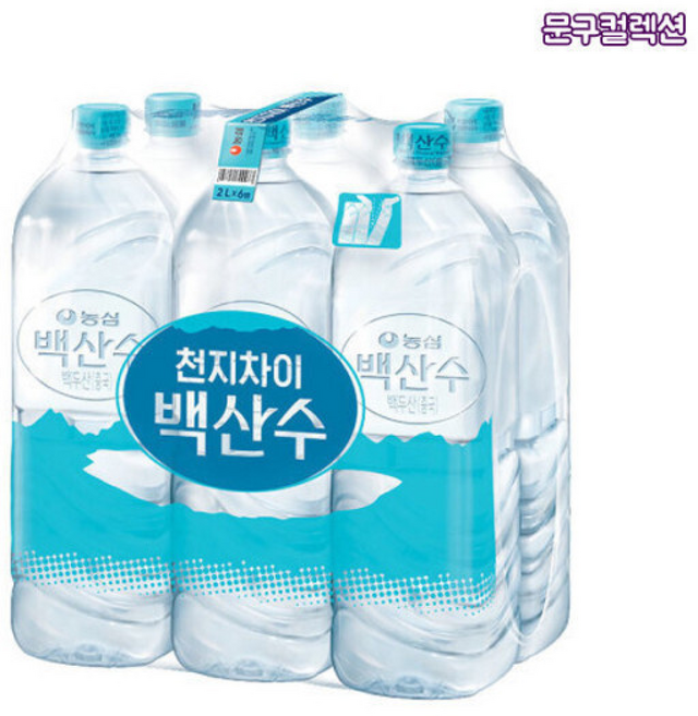 백산수 무라벨 농심 생수 물 화산암반수 워터 가정용 라벨없는생수 먹는 샘물, 1개, 2L