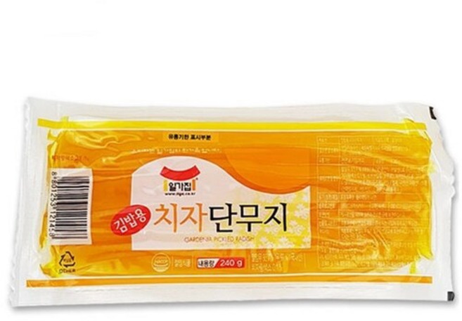 일가집 치자김밥단무지, 20개, 240g