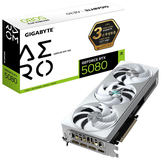 GIGABYTE 지포스 RTX 5080 AERO OC SFF D7 16GB