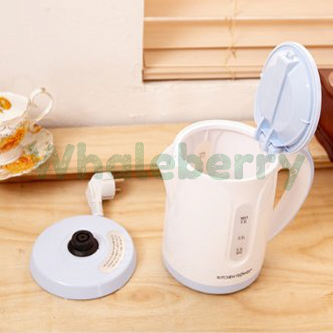 용량눈금 심플블루무선전기포트 (소형 0.8L) 간편한사용 사용이편리한 전기주전자 커피주전자 집에서즐기는 라면물끓이기