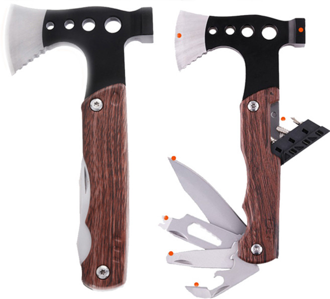 손도끼 캠핑 멀티툴 망치 도끼 등산 나이프 장비, 손도끼멀티툴, 1개