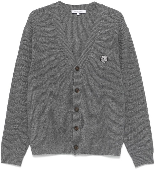 메종키츠네 볼드 폭스 헤드 패치 가디건