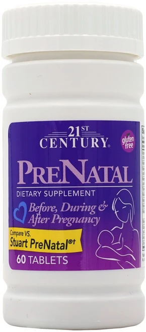 21세기센트리 프레나탈 폴릭 애시드 포함 타블렛, 60정, 1개 - 쿠팡