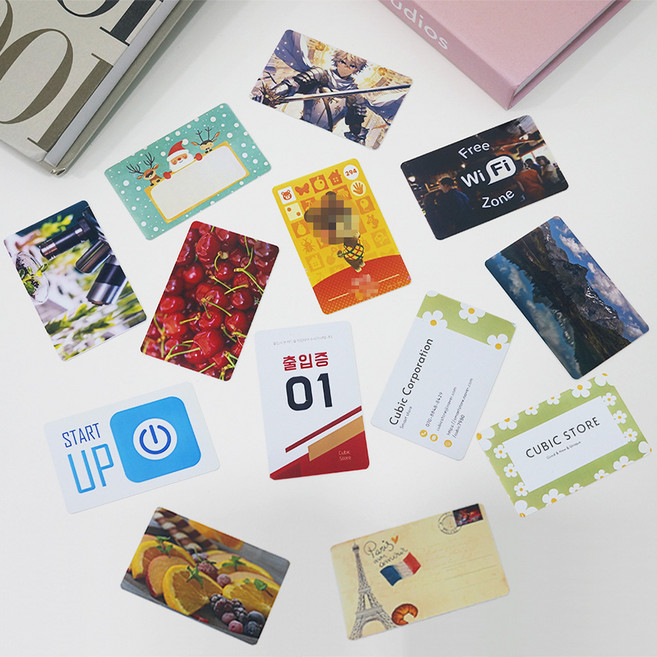 NTAG 215 NFC 215 카드 인쇄 전자명함 프린트 제작 포토카드 213 216, 1개, 화이트, NTAG 215 NFC (양면)