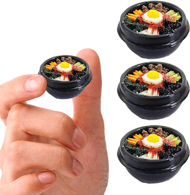 납골당 꾸미기 미니어처 단품 한식 밥 죽 면 미니어쳐 제사상 상차림, [한식/밥,죽,면]돌솥비빔밥