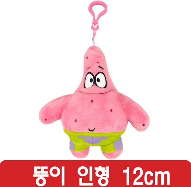 스폰지밥 뚱이 봉제인형, 뚱이인형, 12cm, 1개
