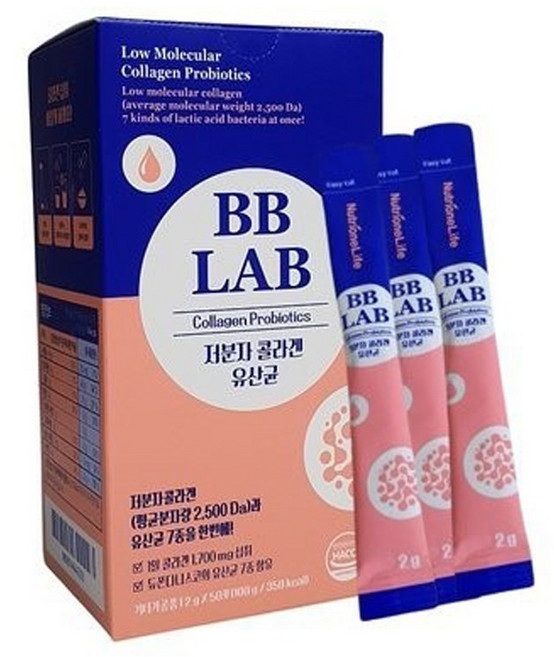 [뉴트리원] 비비랩 저분자 콜라겐 유산균, 100g, 1개