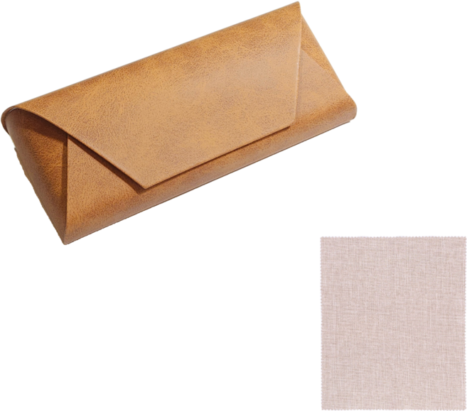 프리미엄 원터치 자석 PU가죽 안경 선글라스 케이스 + 극세사 안경닦이