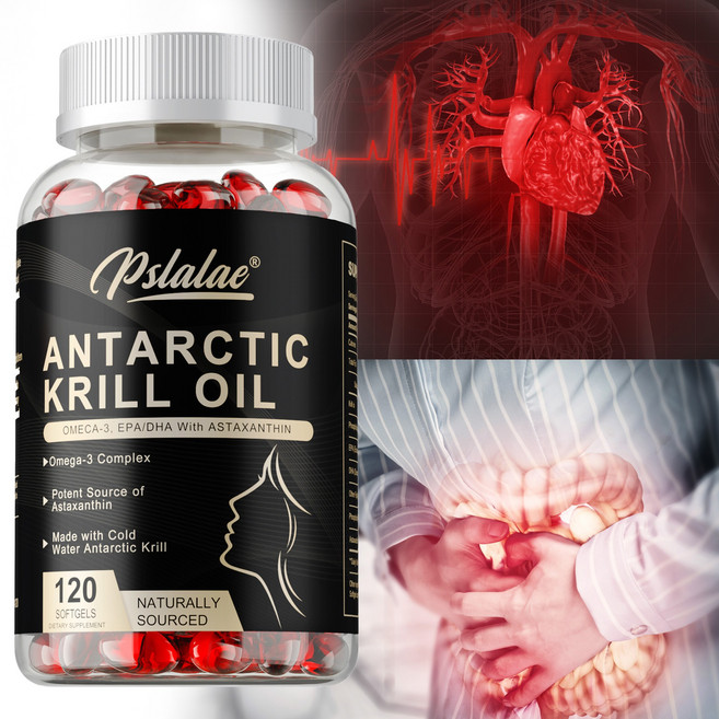 Pslalae南極磷蝦油 Omega-3 蝦紅素 120粒, 120組
