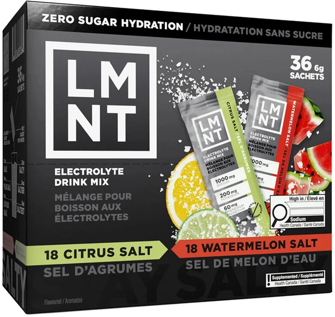 LMNT 제로 슈가 전해질 파우더 버라이어티 팩 36개입 캐나다 코스트코 - 쿠팡