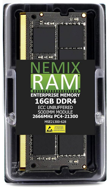 32GB 2X16GB DDR4 2666MHZ PC4-21300 2Rx8 1.2V CL19 260핀 ECC 언버퍼링 SODIMM 키트 NEMIX RAM Synology NAS D4E