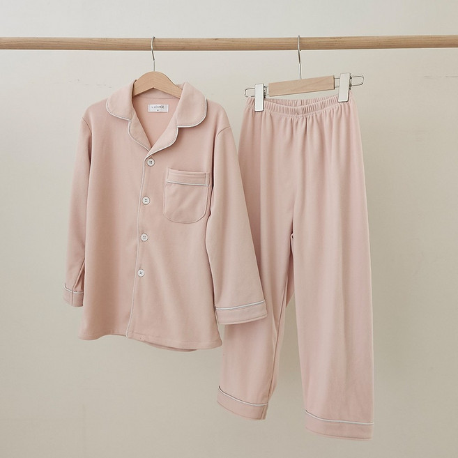 엘라운지 아동용 포인트 극세사 방구석 파자마 상하세트