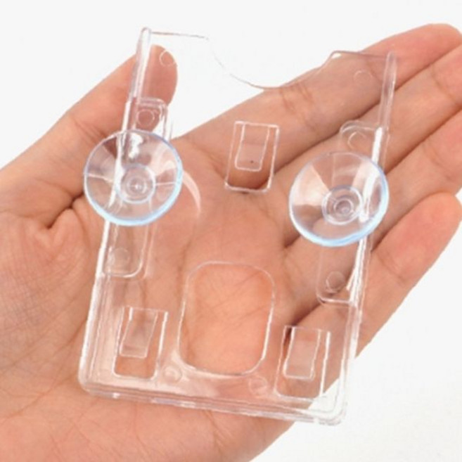 투명 아크릴 하이패스 카드 거치 케이스 차량 주차 출입증 부착 홀더, 1개, 흡착판