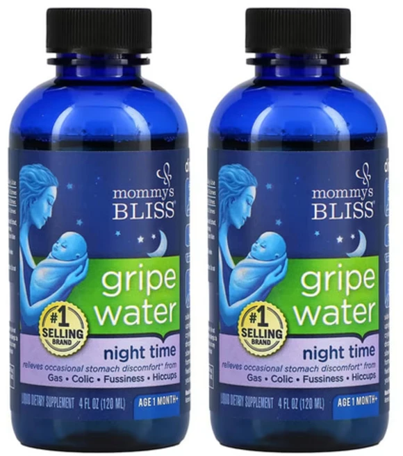 마미스블리스 생후 1개월 이상 아기 영아 그립 그라이프 워터 나이트 타임 120ml x2 - 쿠팡