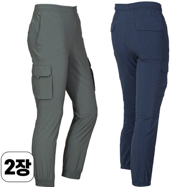 워킹맨 아울렛 1+1 봄 여름시즌 시원한 쿨링 나일론 건빵 스판 팬츠 일상복 밴딩바지 작업복 운동복 아웃도어 하의 B223