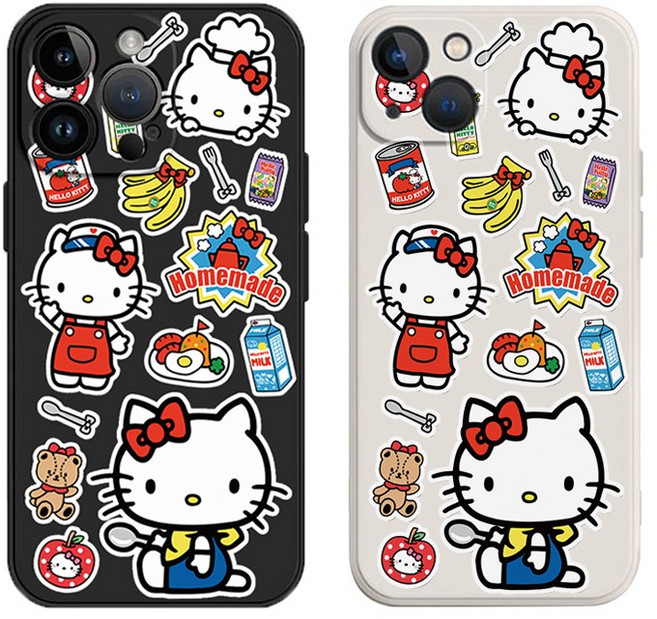 요리사 헬로키티 아이폰 갤럭시 실리콘 폰케이스