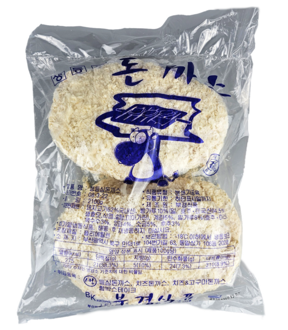 부경식품 냉동 생등심돈까스 2.1kg, 1개