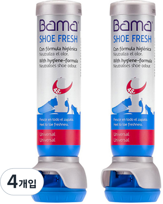 바마 프레쉬 신발 냄새제거 스프레이 본품, 100ml, 4개