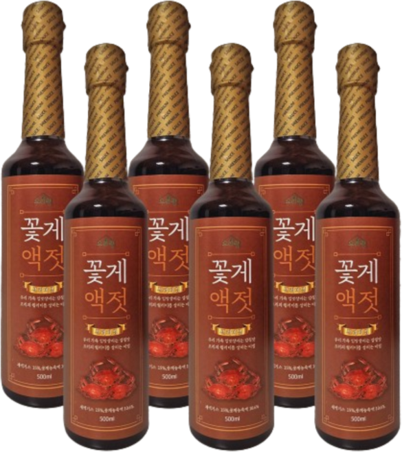 우리랑 프리미엄 꽃게액젓 이영자레시피, 500ml, 6개