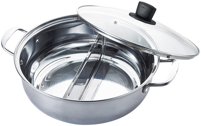 PERFECT 316不鏽鋼鴛鴦鍋, 不鏽鋼, 1個, 32cm