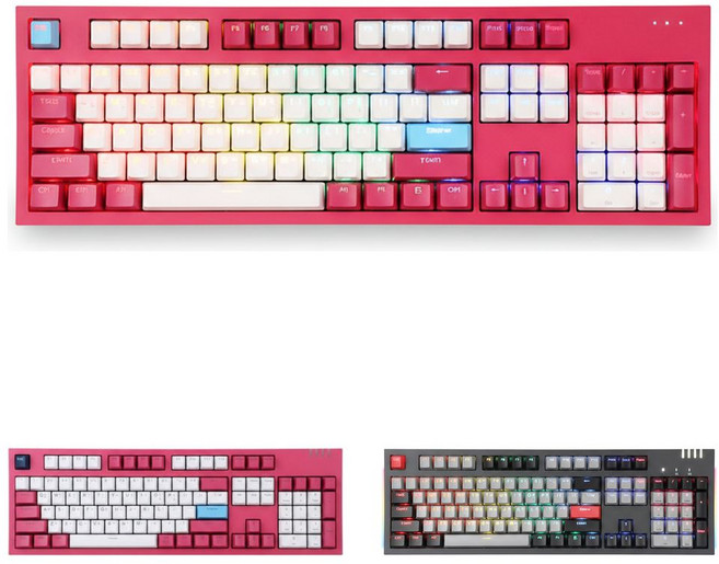 앱코 프리미엄 카일광축 무빙 LED 게이밍 기계식 유선 일반형 키보드, 다크그레이, 3컬러 ABS (K660P), 청축