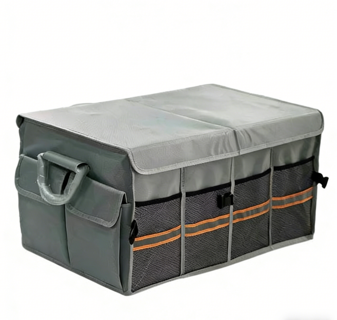 WHH 고퀄리티 최신식 세차용품 차량 자동차 트렁크 정리함, 그레이