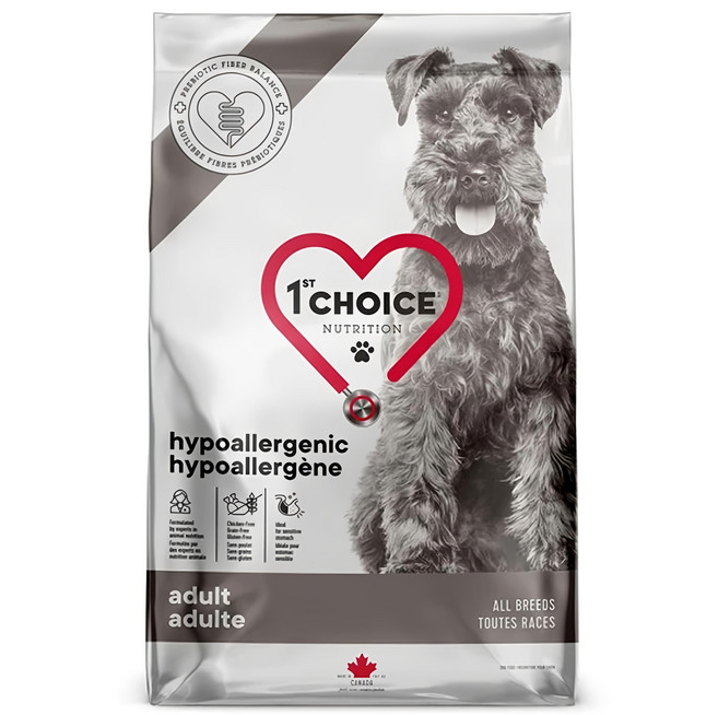 1st Choice 瑪丁第一優鮮 1歲以上成犬 無穀單一蛋白低過敏配方飼料, 鴨肉, 2kg, 1包