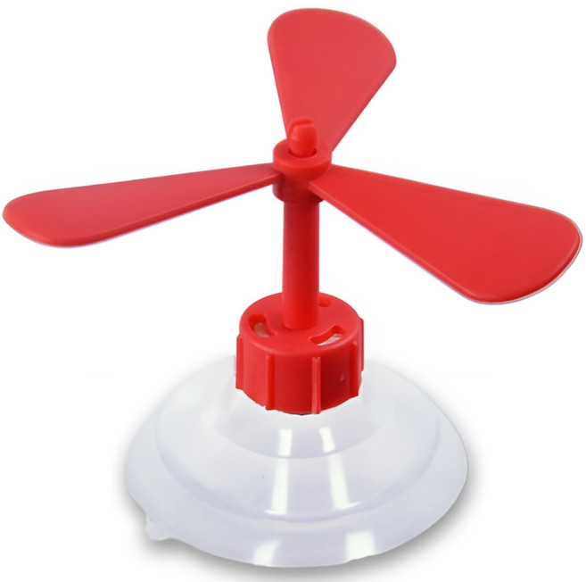 찬움컴퍼니 오토바이 헬멧 꾸미기용 부착형 프로펠러 장식, 레드