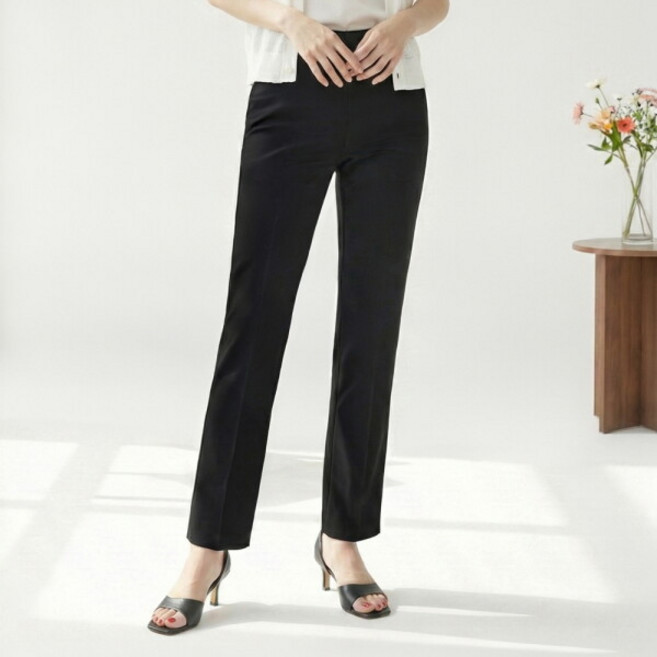 [에이플심플] 여성 편안한 슬림 일자핏 밴딩팬츠 사방스판