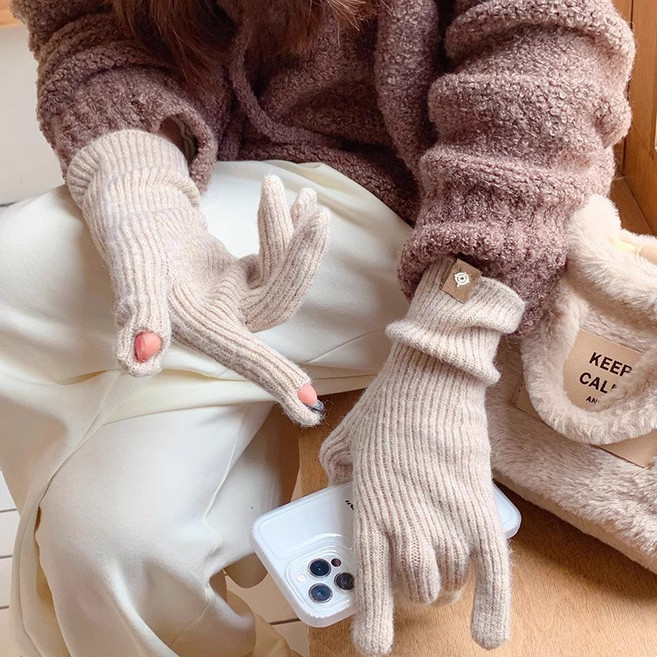SUPYY 羊毛針織手套 防風防寒保暖手套