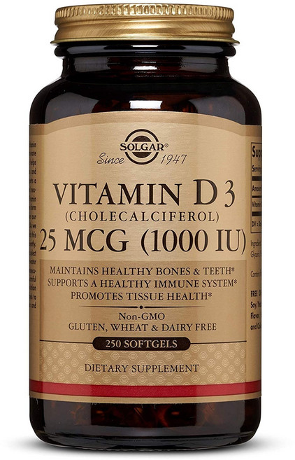 솔가 비타민 D3 (콜레칼시페롤) 1000 IU 소프트젤, 1개, 250정