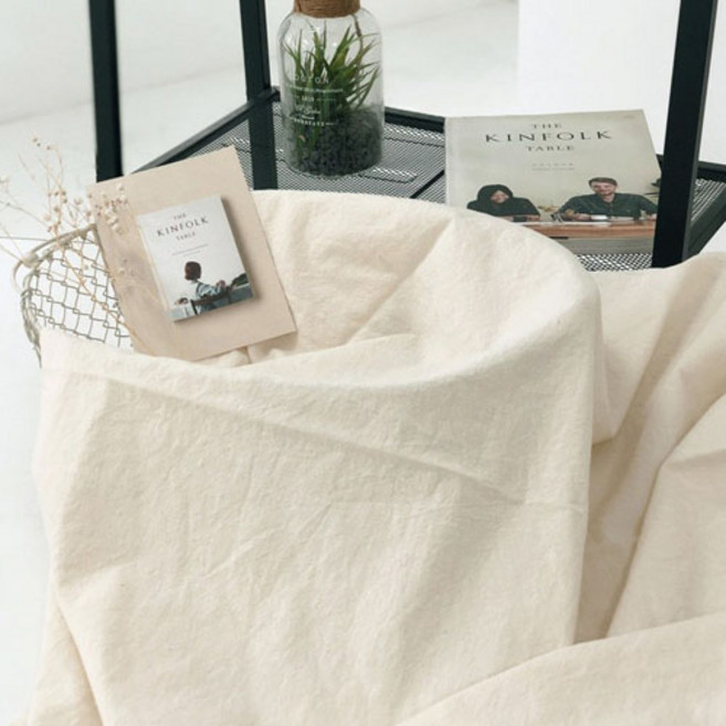 면 100% 국내산 워싱 광목천 7종 (프랑스자수 광목 광목원단 돌상천 테이블천 두꺼운광목천 광목천 대폭 시즈닝 광목천), 3. 대폭 20수 워싱광목 네츄럴(두께감중간), 1개