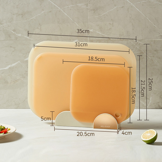 러브심플 은이온항균도마 항균도마세트, 옐로우, 1개
