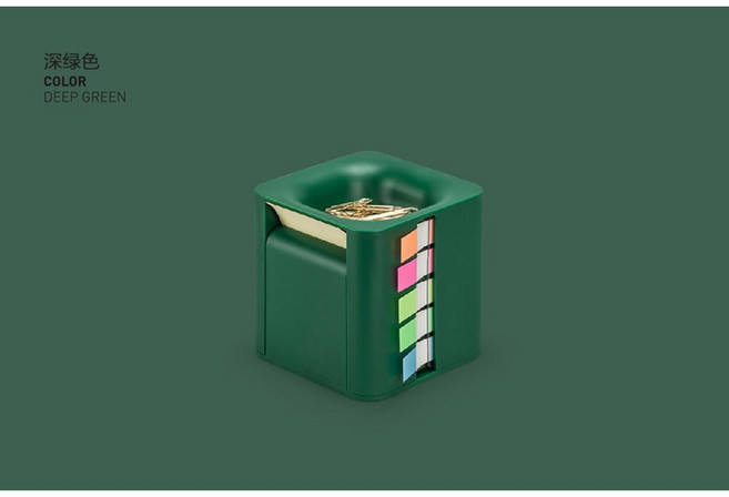 [데스크랩] 롤 메모지 인덱스 큐브 디스펜서, 1개, 그린