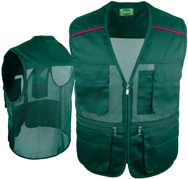 망사 조끼 작업복 ITV-35C 초록색 칼라