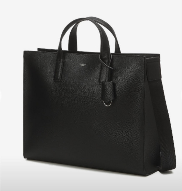 [국내매장정품]헤지스 블랙 참장식 서류형 크로스 겸용 토트백 HJBA5E850BK