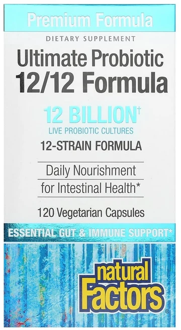 네츄럴팩터스 얼티밋 프로바이오틱 12/12 포뮬러 120억CFU 베지캡슐 120정, 1개 - 쿠팡