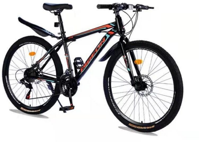 XFeng 접이식자전거 24인치 남녀 공용 MTB 자전거, 블루, 24단 24인치, 1개