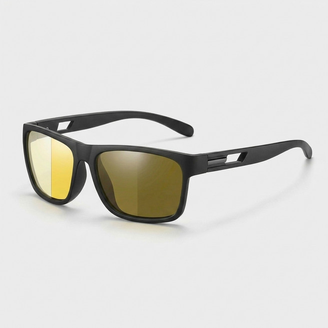 가벼운 변색 선글라스 UV차단 편광 주야간겸용 옐로우렌즈 운전용 눈부심 빚번짐차단 남녀공용