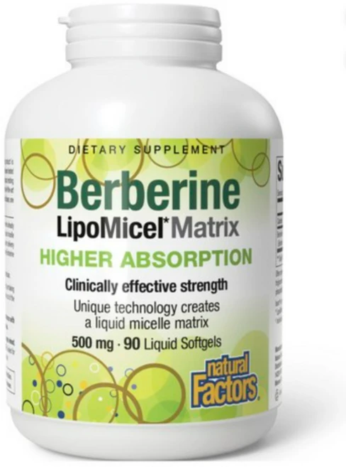 네추럴팩터스 베르베린 리포미셀 매트릭스 500mg 리퀴드 소프트젤, 90정, 1개 - 쿠팡