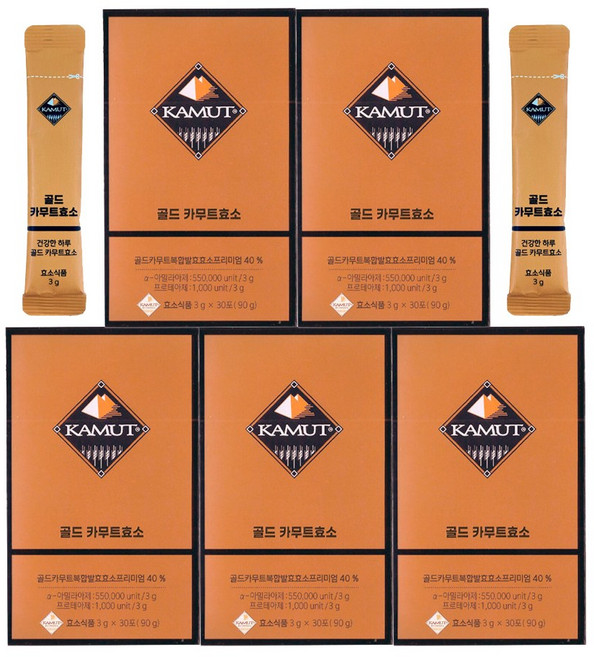 골드 카무트 효소 5박스 5개월 발효 유산균 소화 카뮤트, 90g, 5개