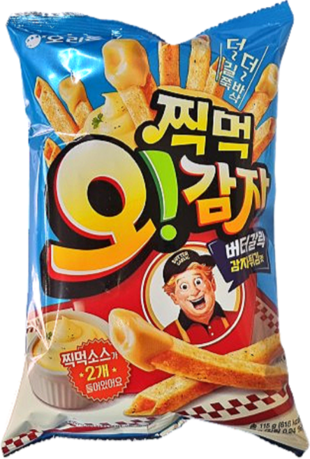 오리온 찍먹 오감자 버터갈릭 감자튀김맛 115g x5개, 5개